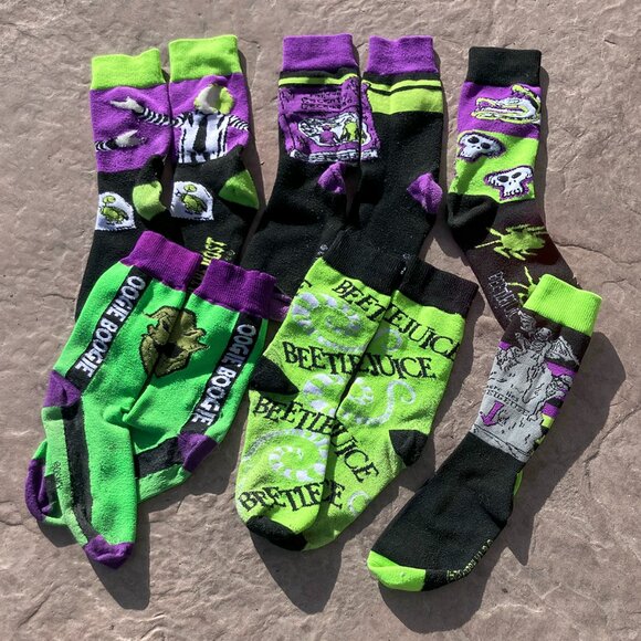 Official Beetlejuice Crew Sock Set - Picture 1 of 6